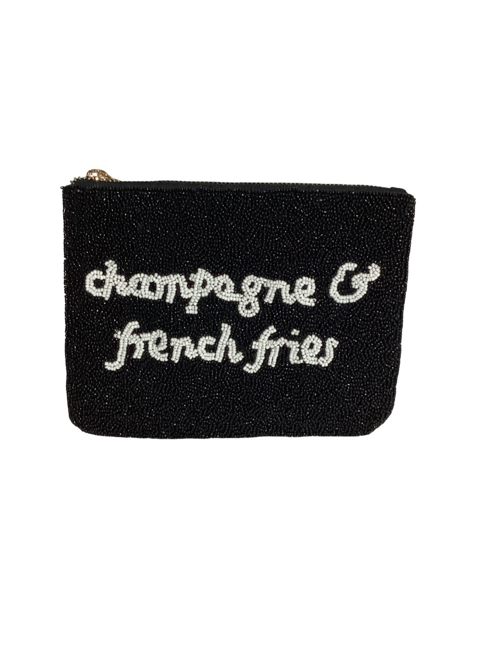 Kate Spade Target 2024 Champagne & French Fries Beaded Novelty Medium Sz Clutch